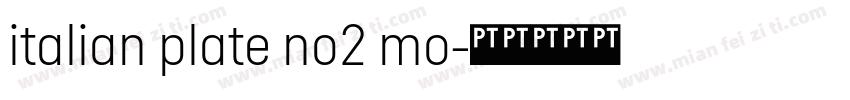 italian plate no2 mo字体转换